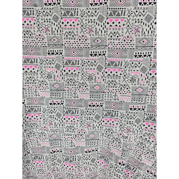 Bongo Women's Gray Short Sleeve Geometric Print Round Neck Mini Dress Size XL/EG - Picture 2 of 4